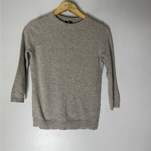 Talbots Gray Cashmere 3.4 Sleeve Sweater‎ Size P Small